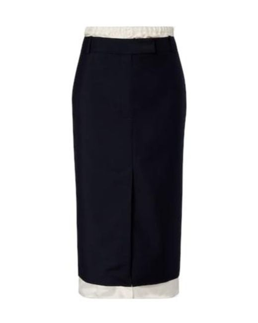 Rohe Blue Wool And Mohair Midi Skirt