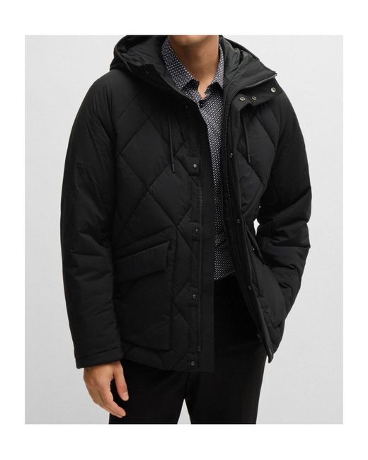 Boss Black Long-Sleeved Short Down Jacket for men