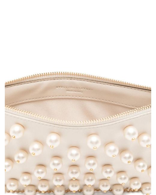 Stella McCartney White Embellished Clutch Bag