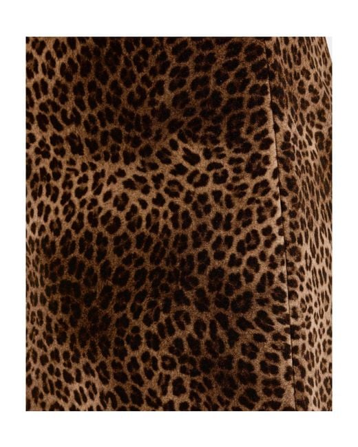 Weekend by Maxmara Brown Camel Spot Printed Half Skirt