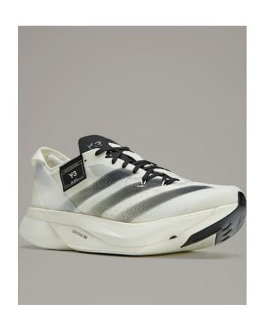 Y-3 White Adios Pro 3.0 Lace-Up Sneakers for men