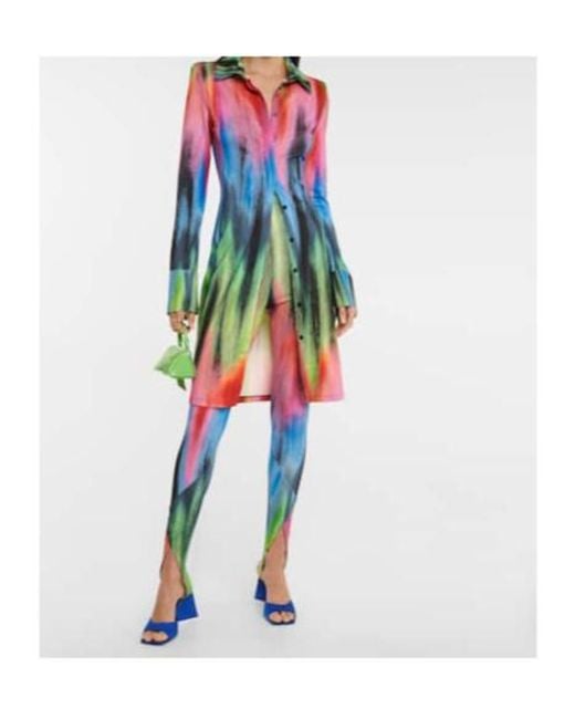 The Attico Multicolor Elton Printed Shirt Dress