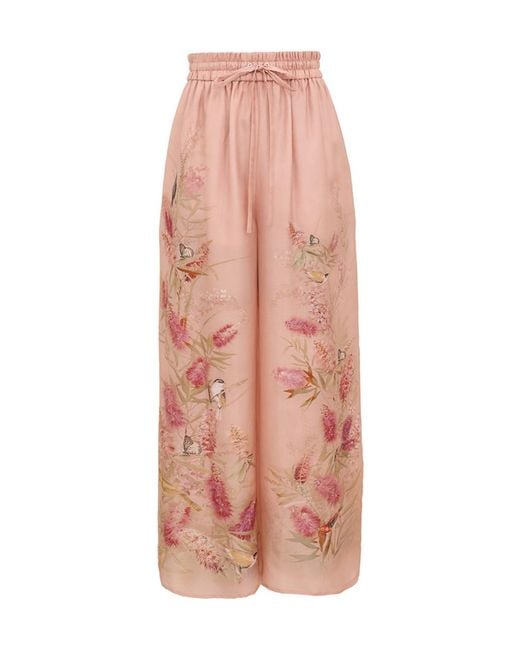 Zimmermann Pink Cascadian Relaxed Pants