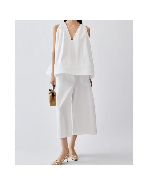 Jacquemus White The Norma V-Neck Top