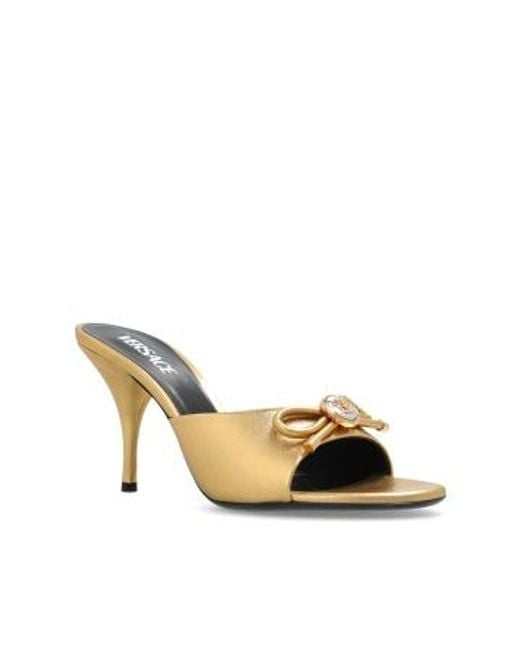 Versace Metallic Heeled Mules
