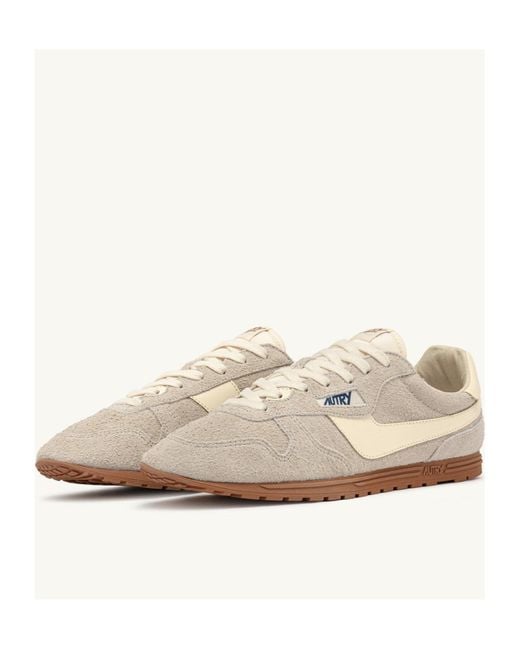Autry White Windspin Lace-Up Sneakers for men