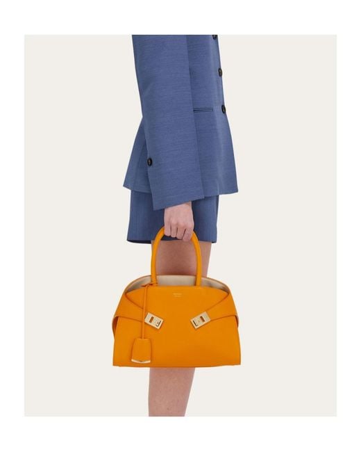 Ferragamo Orange Hug Handbag