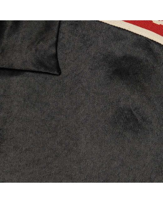 Gucci Black Side-Panel Bowling Shirt for men