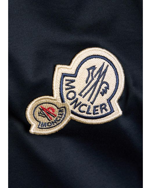 Moncler Blue Cotton Crew Neck T-Shirt for men