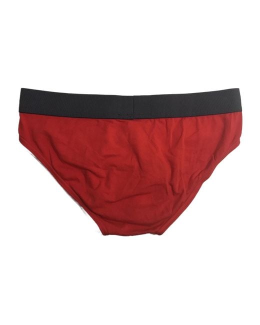 Emporio Armani Red Elastic Waist Logo Panties for men