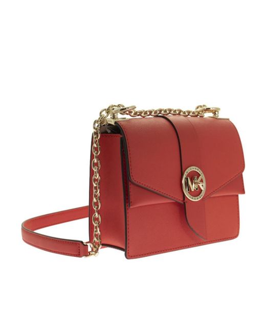 Michael Kors Red Logo Flip Satchel