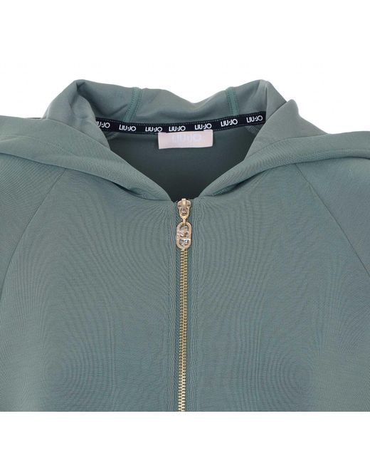 Liu Jo Blue Zip-Up Hooded Sweatshirt