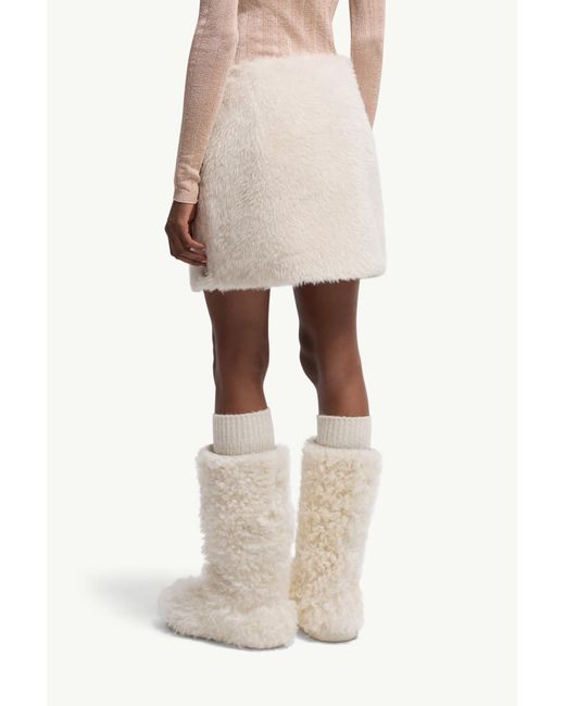 Moncler White Logo Patch Mini Skirt
