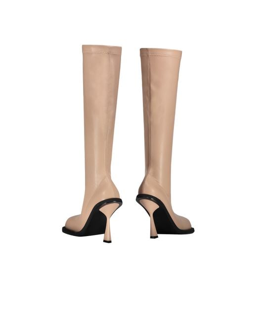 ANDREADAMO White High-Heeled Boots