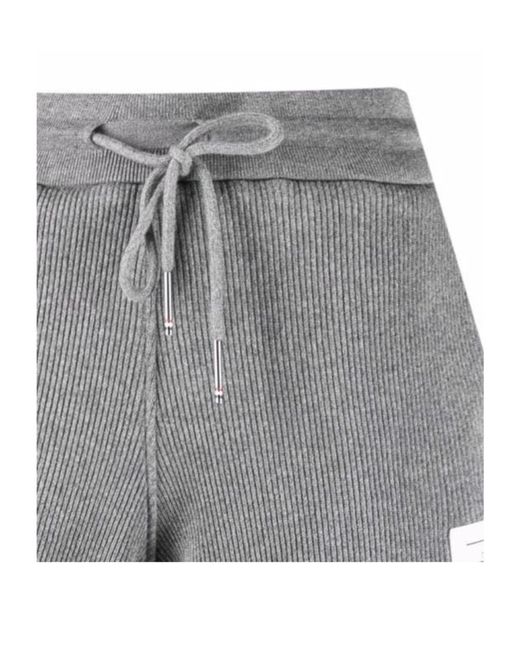 Thom Browne Gray Loopback Cotton Knitted Shorts