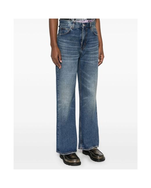 Haikure Blue Straight-Cut Jeans