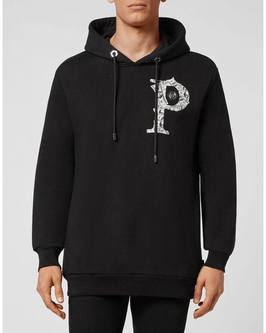 Philipp Plein Black Printed Sweater for men