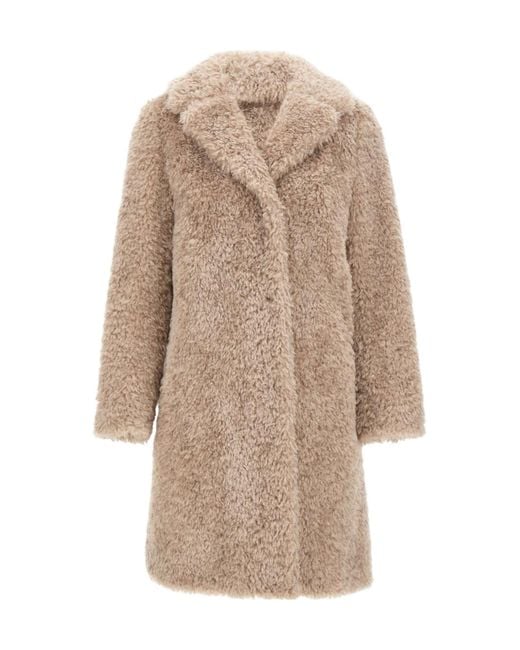Herno Natural Buttoned Faux-Fur Coat for men