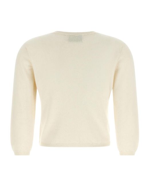 Be You White 3080 Crew Neck Cardigan
