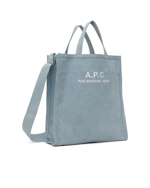 A.P.C. Blue Double Handle Shoulder Bag for men