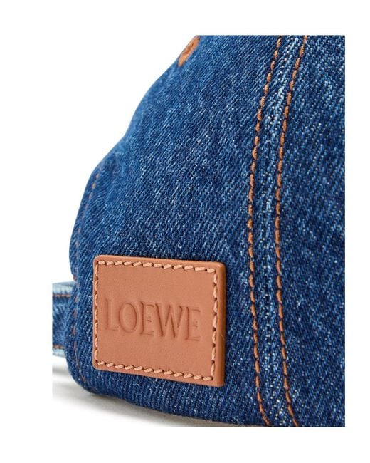 Loewe Blue Logo-Embroidered Denim Cap for men