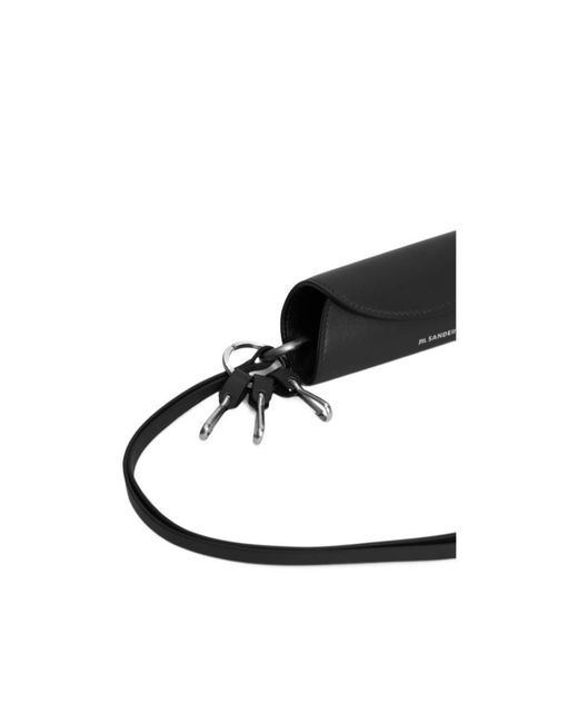 Jil Sander White Cannolo Key Ring for men