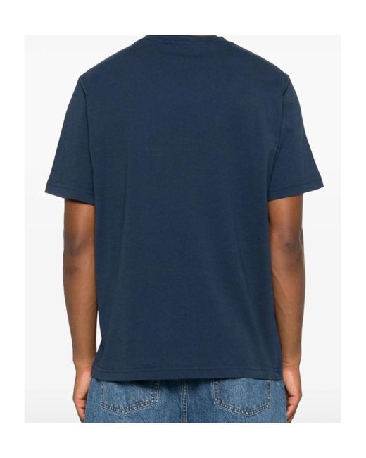 Maison Kitsuné Blue Autry X Logo Printed T-Shirt for men