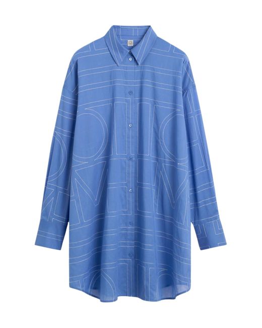Totême Blue Chic Mini Button-Up Shirt For