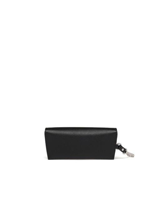 Prada Black Saffiano Leather Eyeglasses Case for men