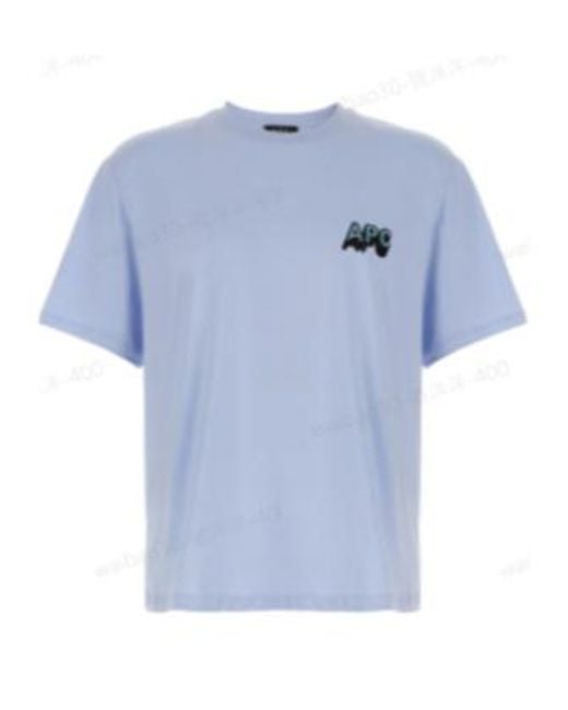 A.P.C. Blue 70's H T-Shirt for men