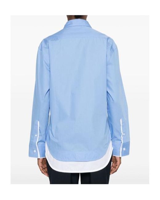 Victoria Beckham Blue Long-Sleeved Shirt