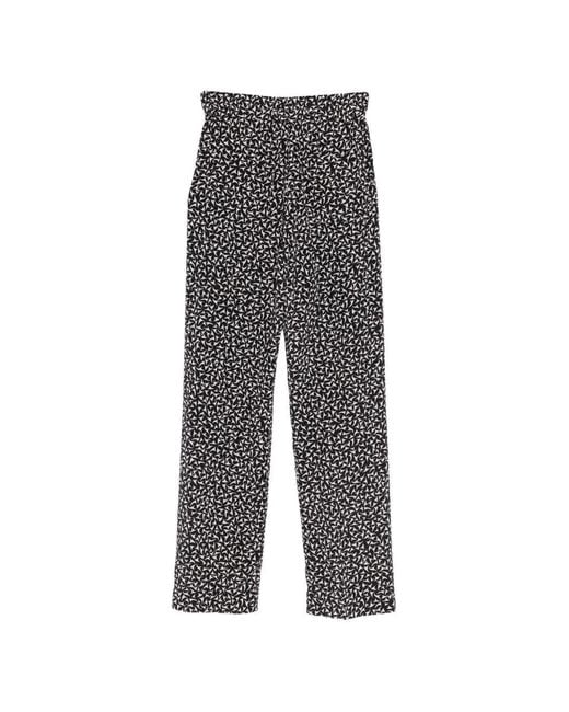 Dries Van Noten Gray All-Over Print Elasticated Waistband Pants for men