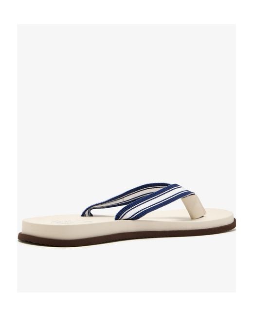 Brunello Cucinelli White Grosgrain Flip Flops for men