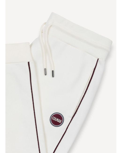 Colmar White Heritage Tracksuit Bottoms for men