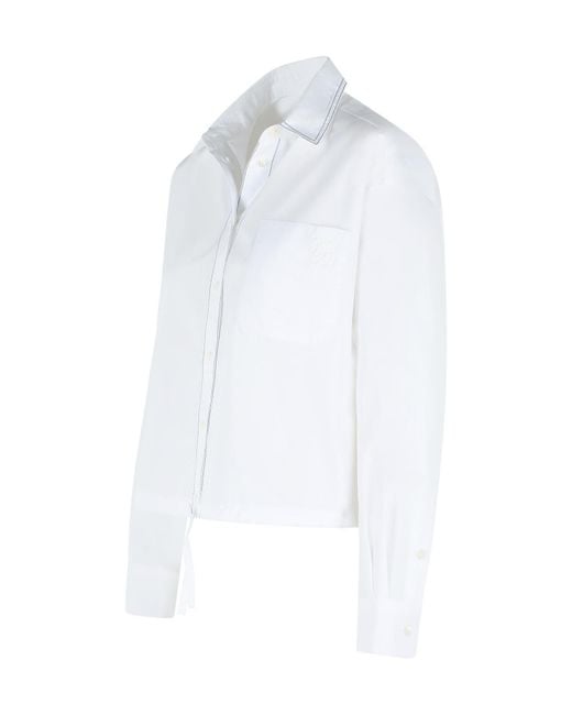 Marni White Cropped Long Sleeve Shirt
