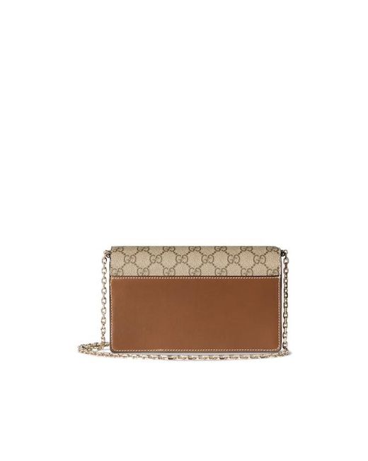 Gucci Natural Gg Emblem Chained Wallet