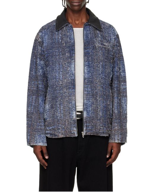 DIESEL Blue Jacket for men