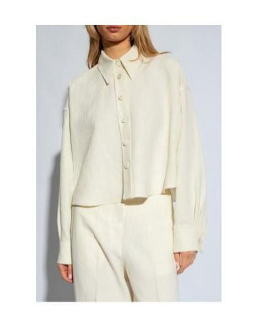 Fabiana Filippi Natural Drop-Shoulder Buttoned Shirt