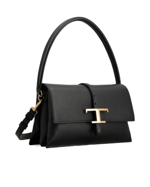 Tod's Gray T Timeless Flap Shoulder Bag