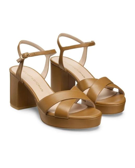 Stuart Weitzman Brown Dayna Platform 80