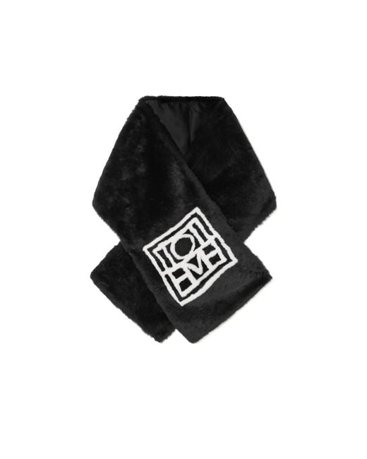 Totême Black Patterned Scarf