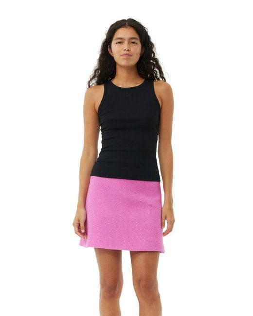 Ganni Black Tank Top