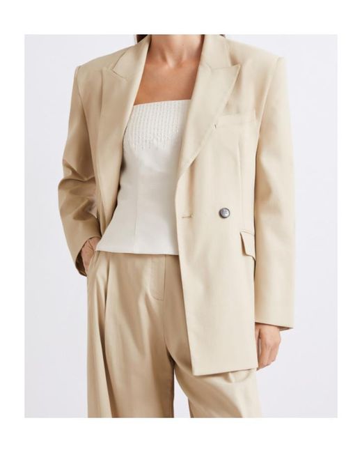 Marella Natural Stretch Viscose-Blend Twill Blazer