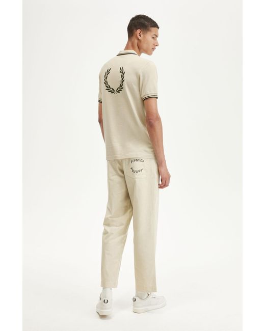 Fred Perry Natural Logo-Embroidered Cotton Polo Shirt for men