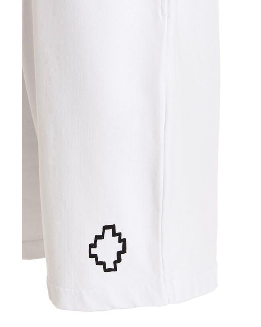 Marcelo Burlon White County Of Milan Tempera Cross Basket Shorts for men