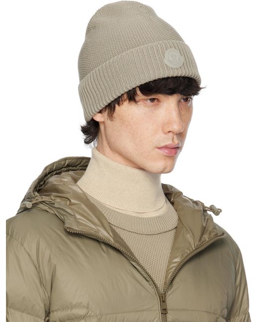 Moncler White Logo Hat for men