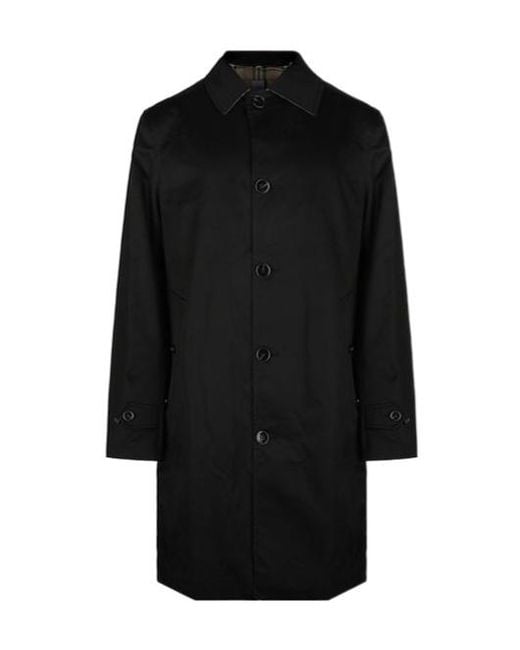 Burberry Black Paddington Single-Breasted Coat for men