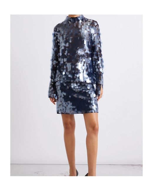 Marella Blue Sequin Blouse