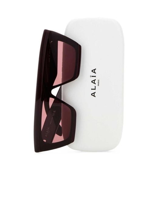 Alaïa White Oversized Sunglasses