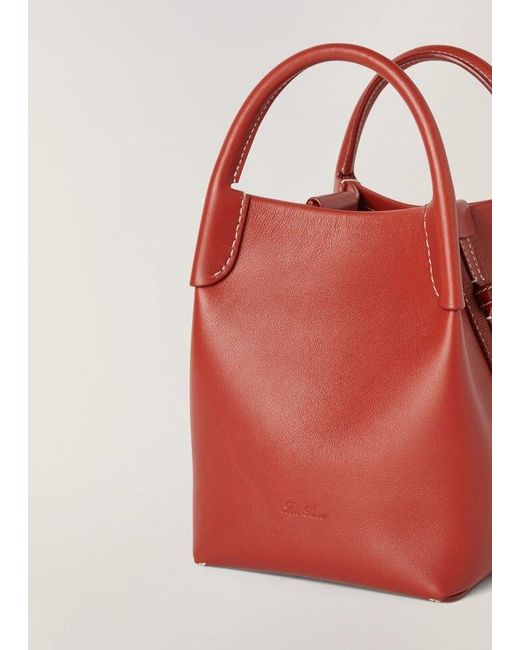 Loro Piana Red Micro Bale Bag